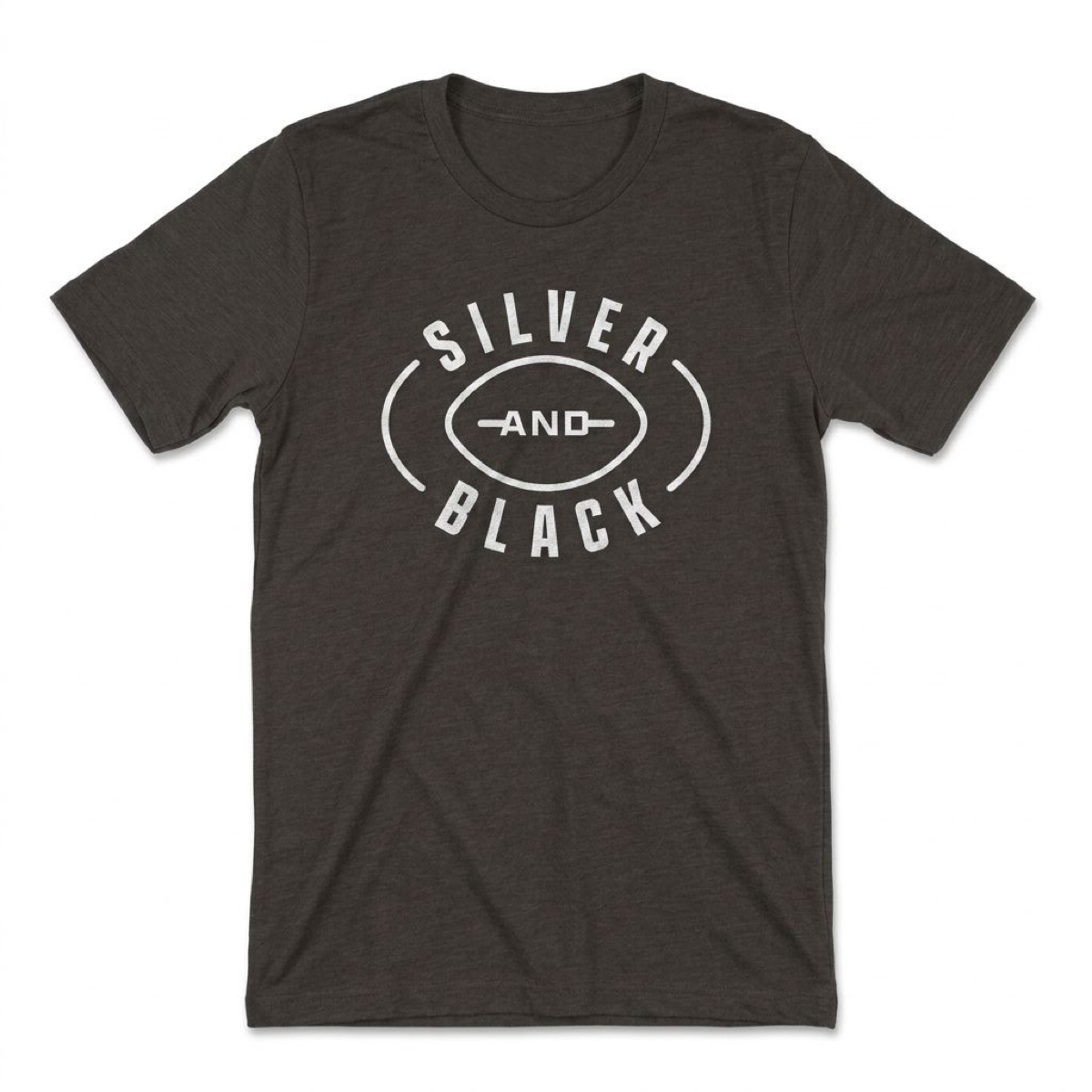 Silver and Black Football Las Vegas Raiders t-shirt in graphite black