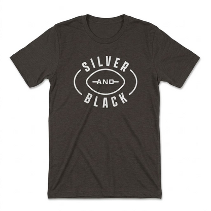 Silver and Black Football Las Vegas Raiders t-shirt in graphite black