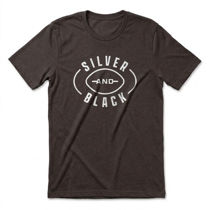 Silver and Black Football Las Vegas Raiders t-shirt in vintage black