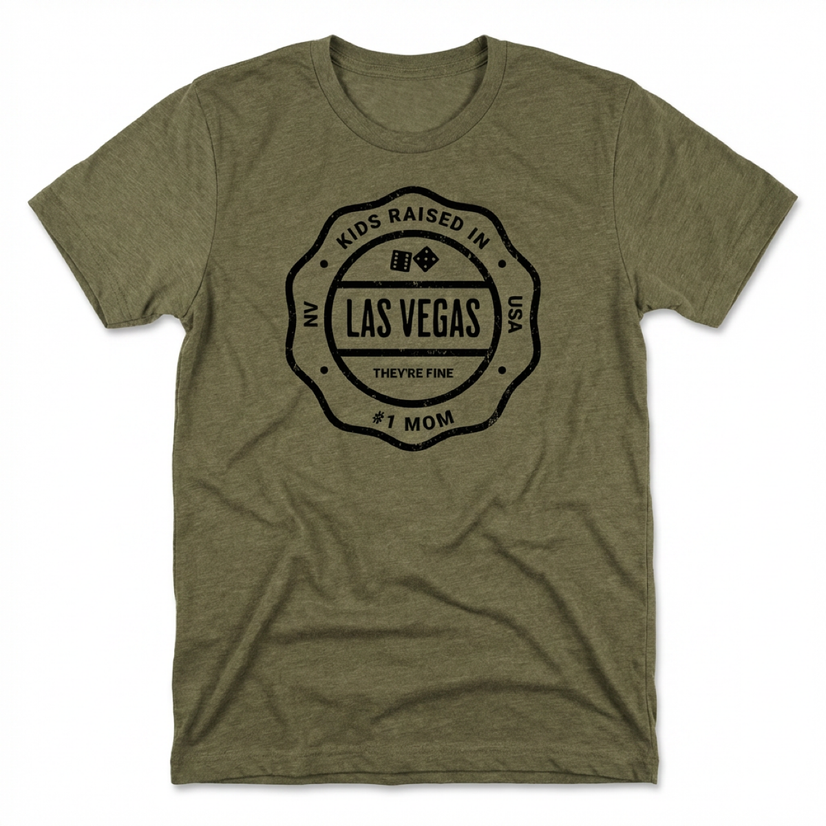 Stamped In Vegas Las Vegas t-shirt in military green