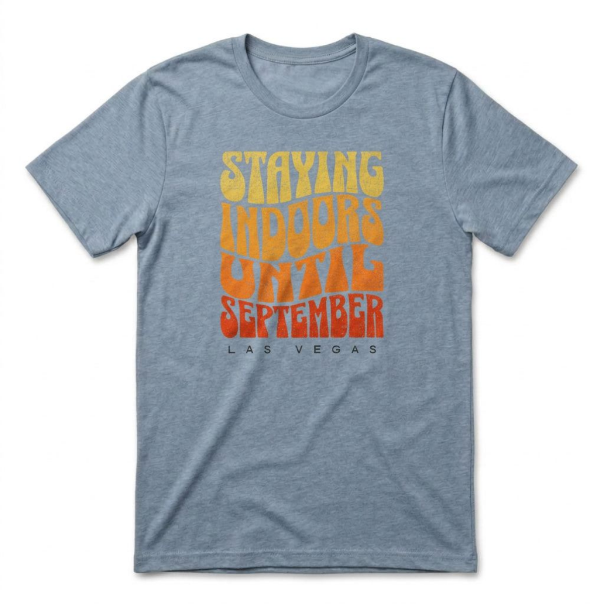 Staying Indoors Henderson Nevada t-shirt in vintage stonewash denim