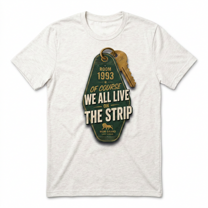 Strip Living Las Vegas t-shirt in heather white
