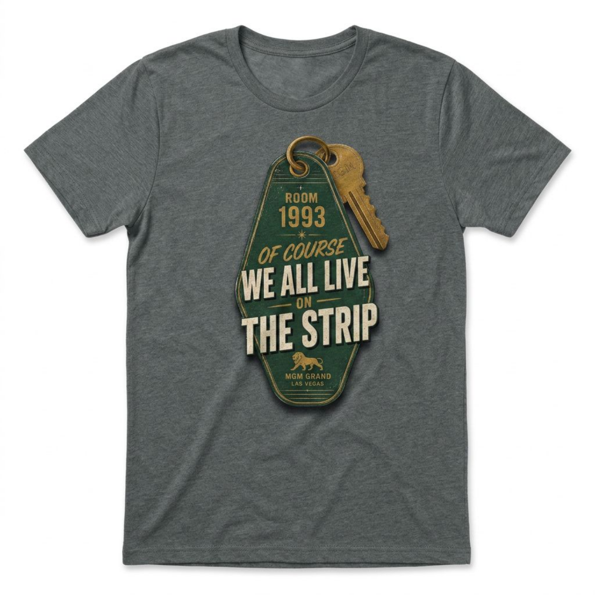 Strip Living Las Vegas t-shirt in heavy metal