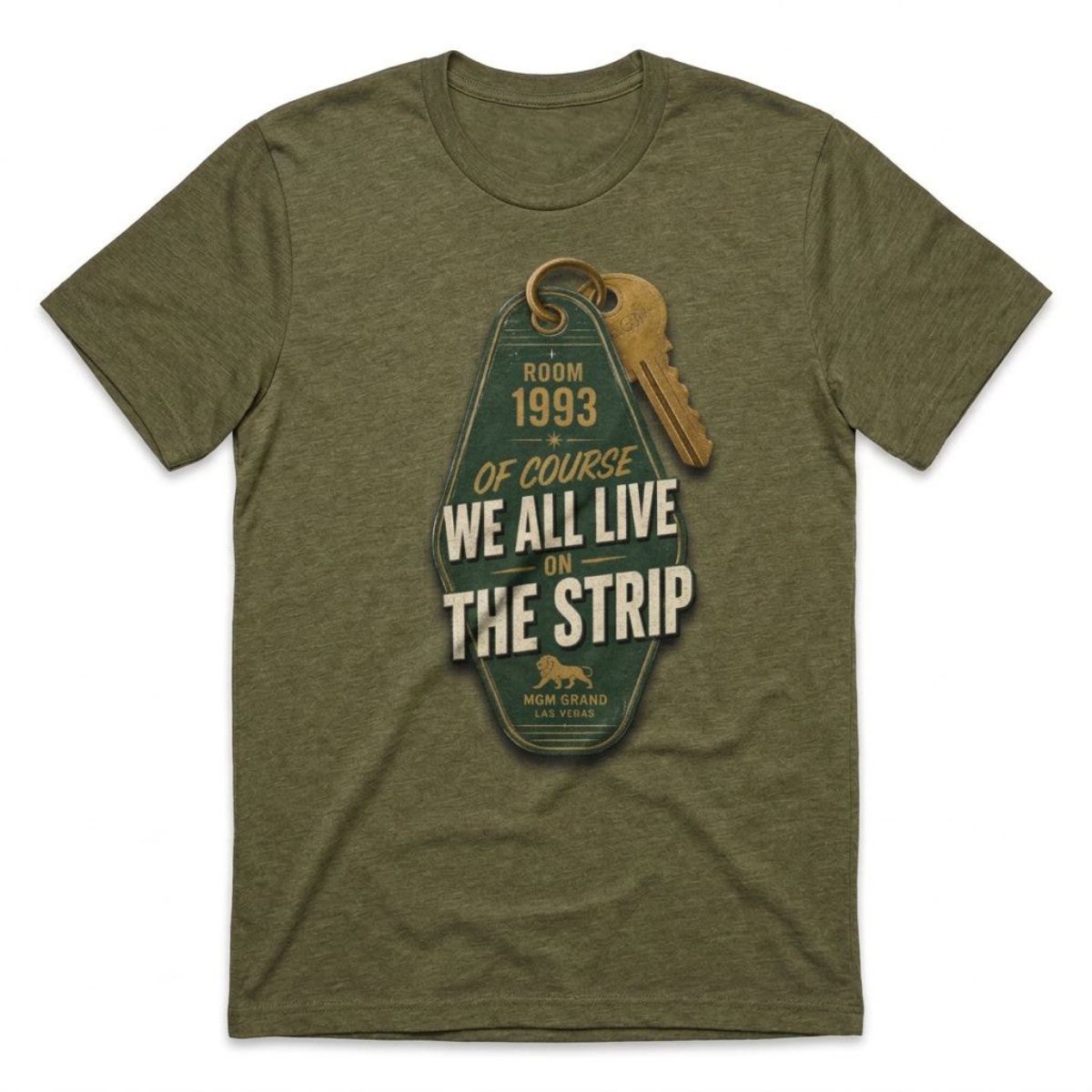 Strip Living Las Vegas t-shirt in military green