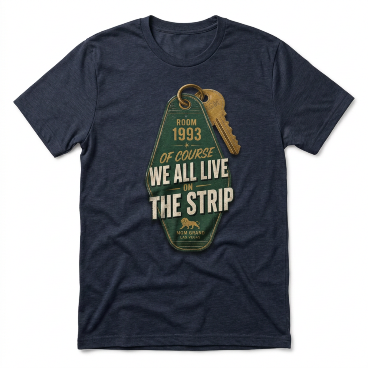 Strip Living Las Vegas t-shirt in vintage navy