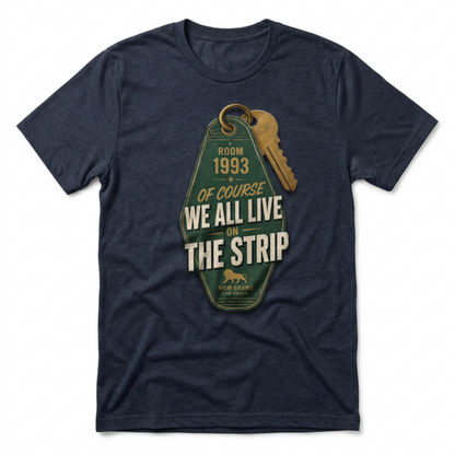 Strip Living Las Vegas t-shirt in vintage navy