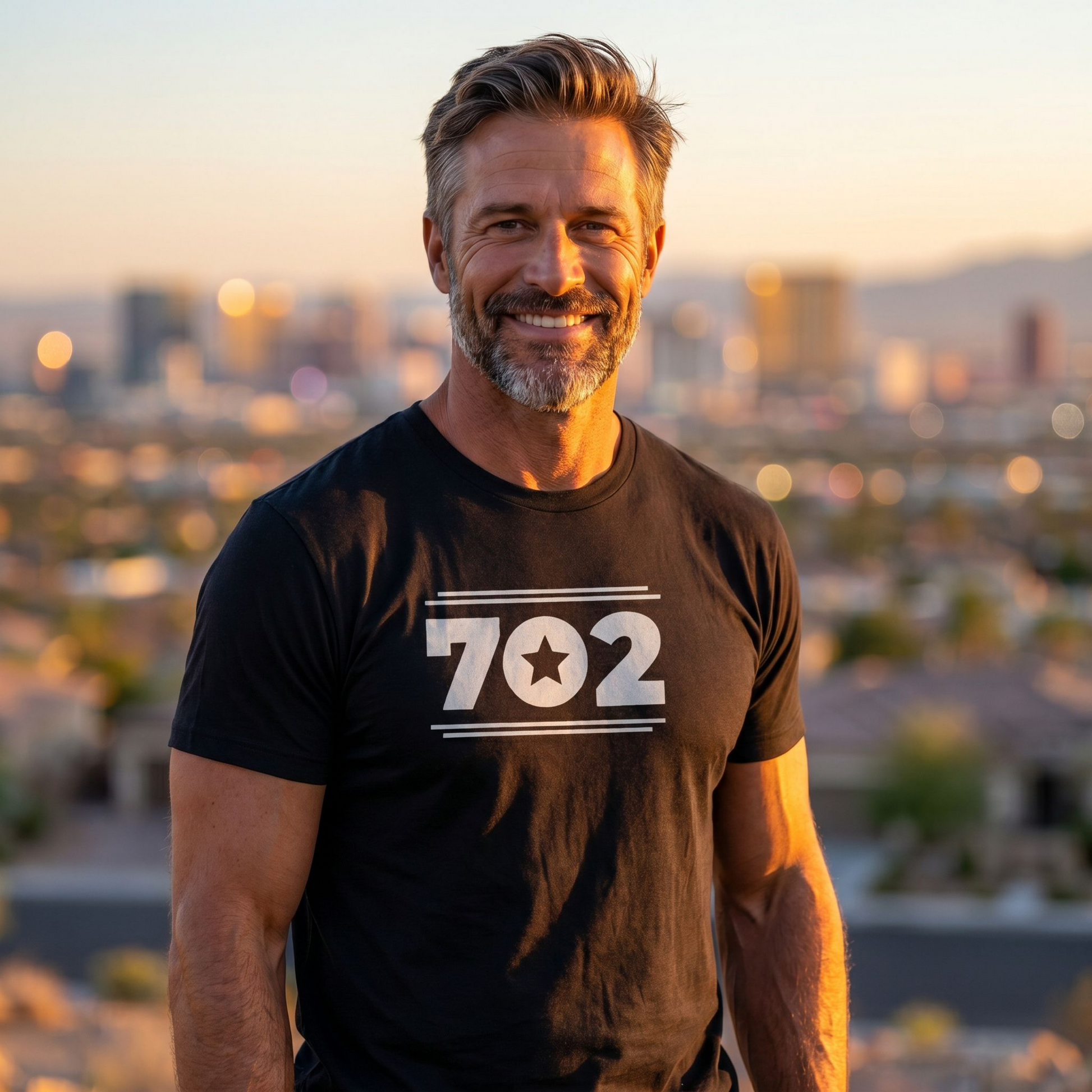 702 Star Las Vegas area code t-shirt lifestyle shot 2