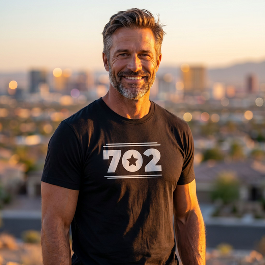 702 Star Las Vegas area code t-shirt lifestyle shot 2