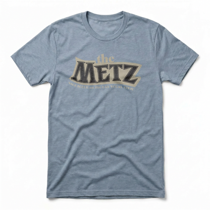 The Metz Las Vegas nightlife tribute t-shirt in stonewash denim