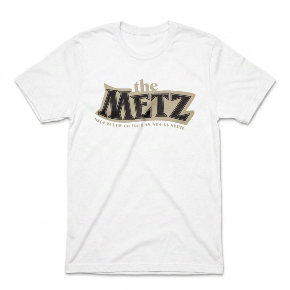 The Metz Las Vegas nightlife tribute t-shirt in white