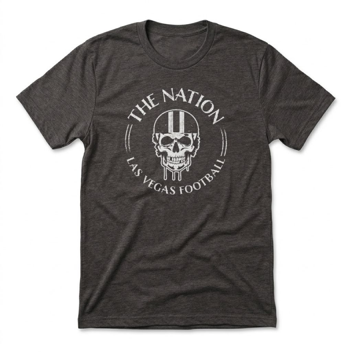 The Nation Skull Helmet Las Vegas Raiders t-shirt in graphite black