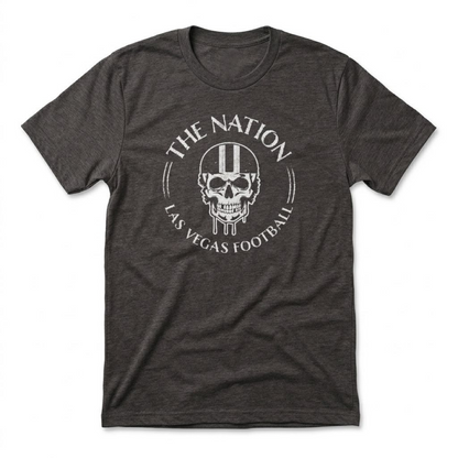 The Nation Skull Helmet Las Vegas Raiders t-shirt in graphite black