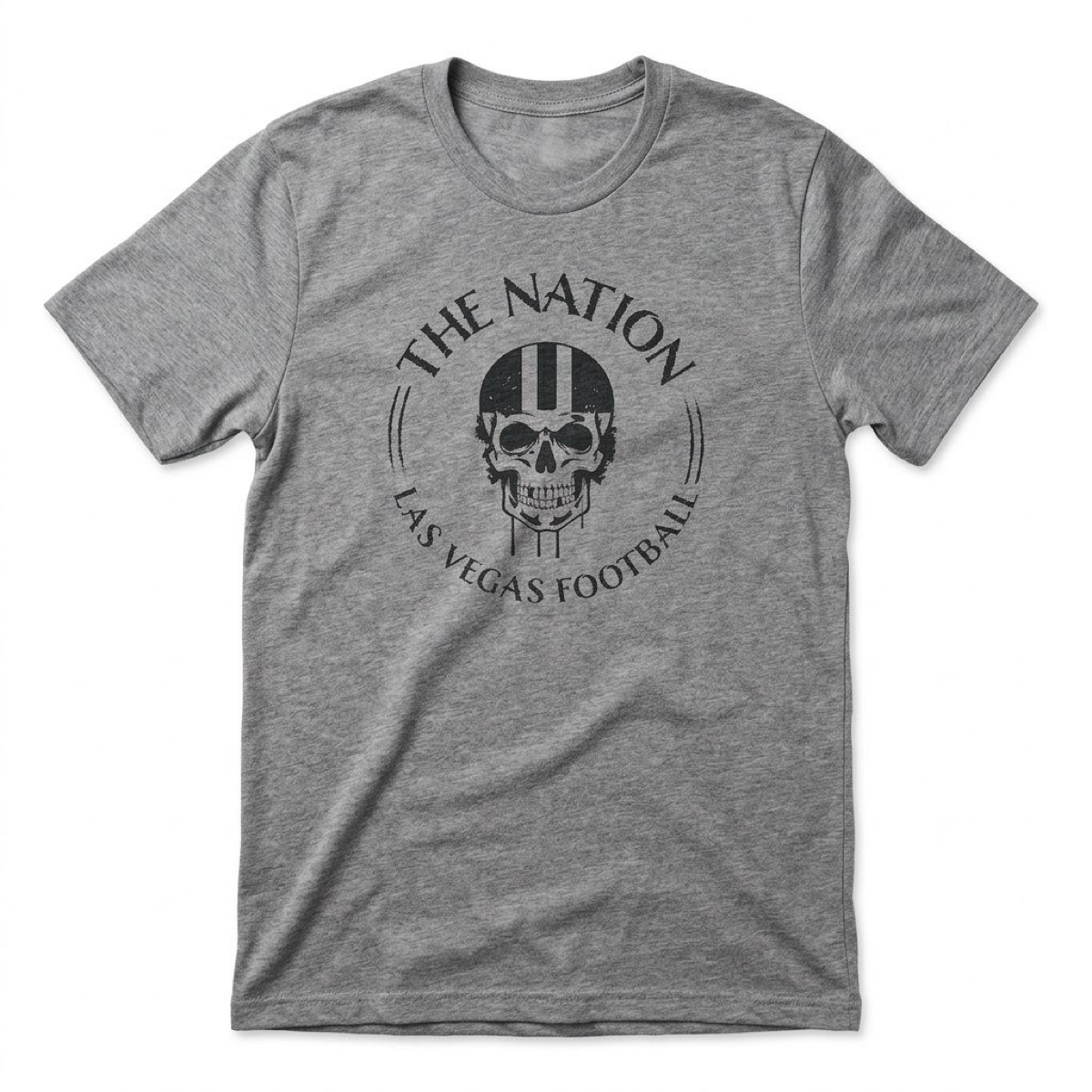 The Nation Skull Helmet Las Vegas Raiders t-shirt in gray