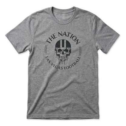 The Nation Skull Helmet Las Vegas Raiders t-shirt in gray