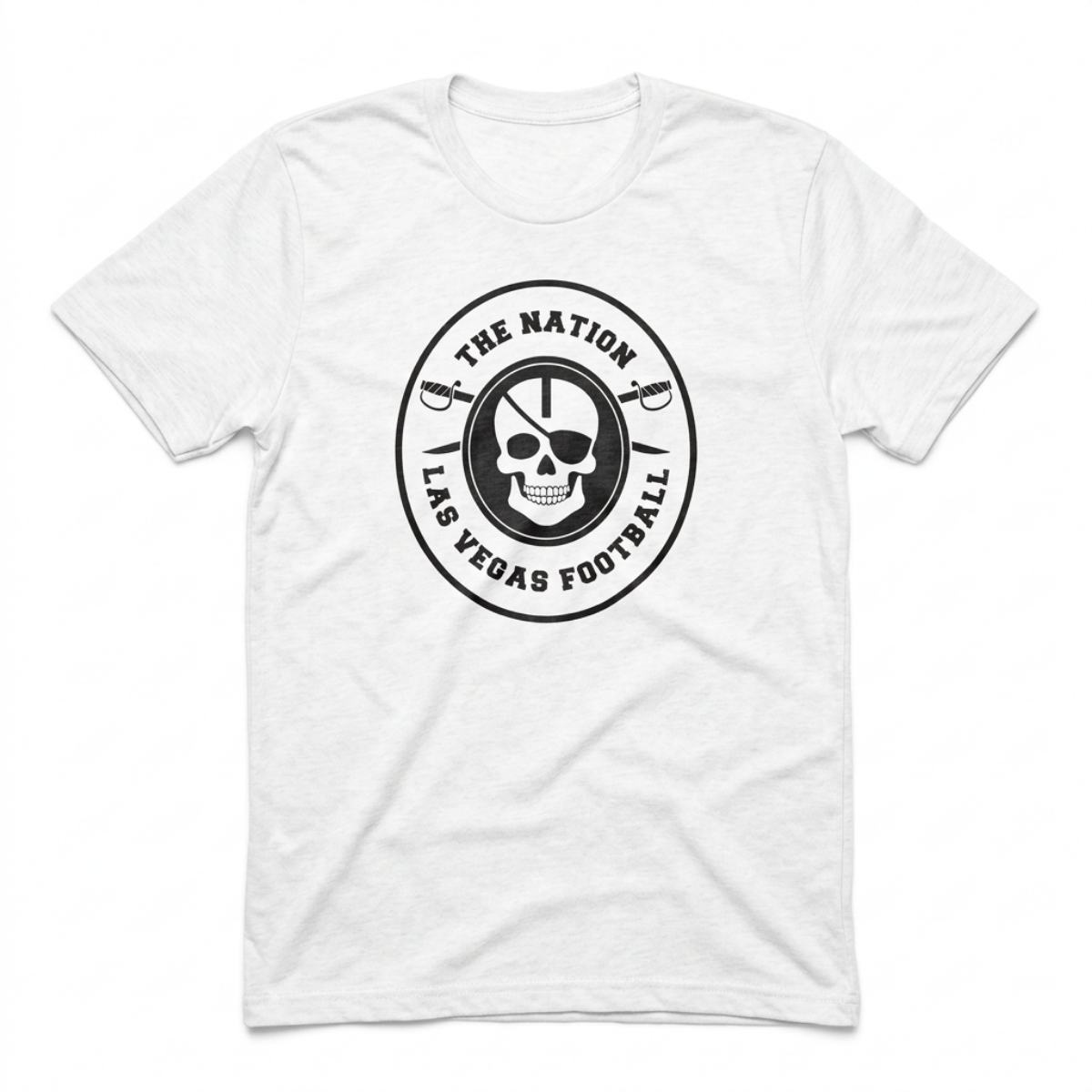 The Nation Skull and Swords Las Vegas Raiders t-shirt in white