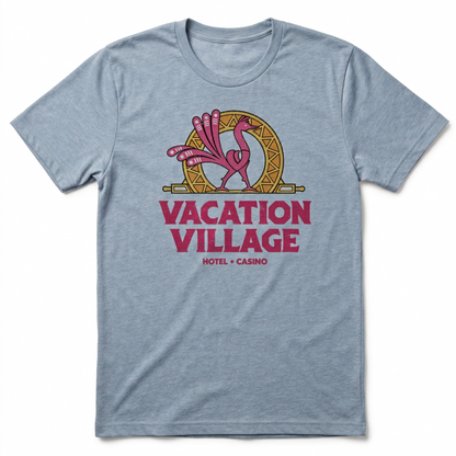 Vacation Village Las Vegas t-shirt in Vintage Stonewash Denim