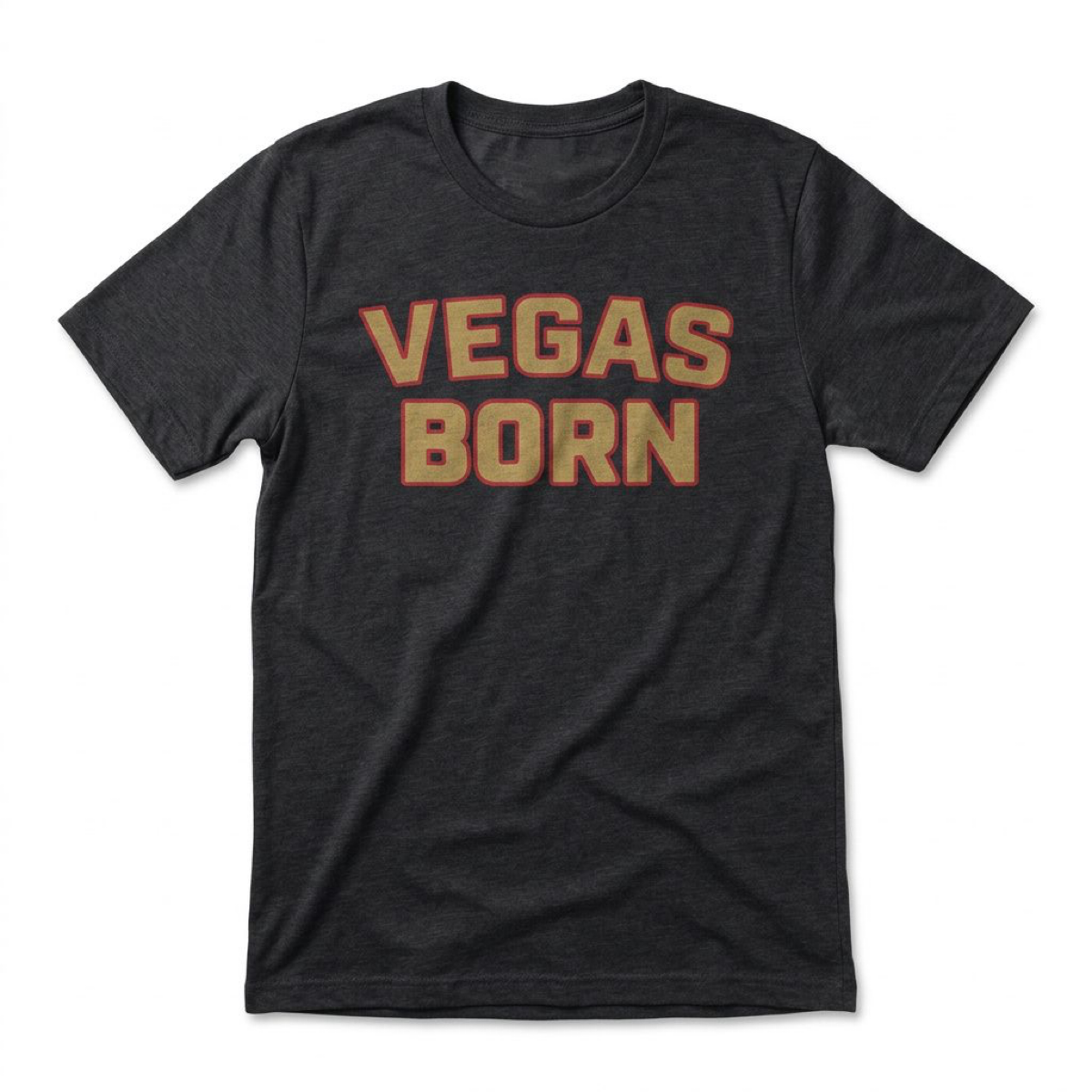 Vegas Born Gold and Red Edition Las Vegas t-shirt in black