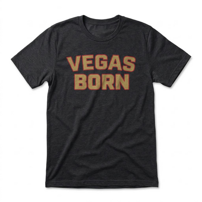 Vegas Born Gold and Red Edition Las Vegas t-shirt in black