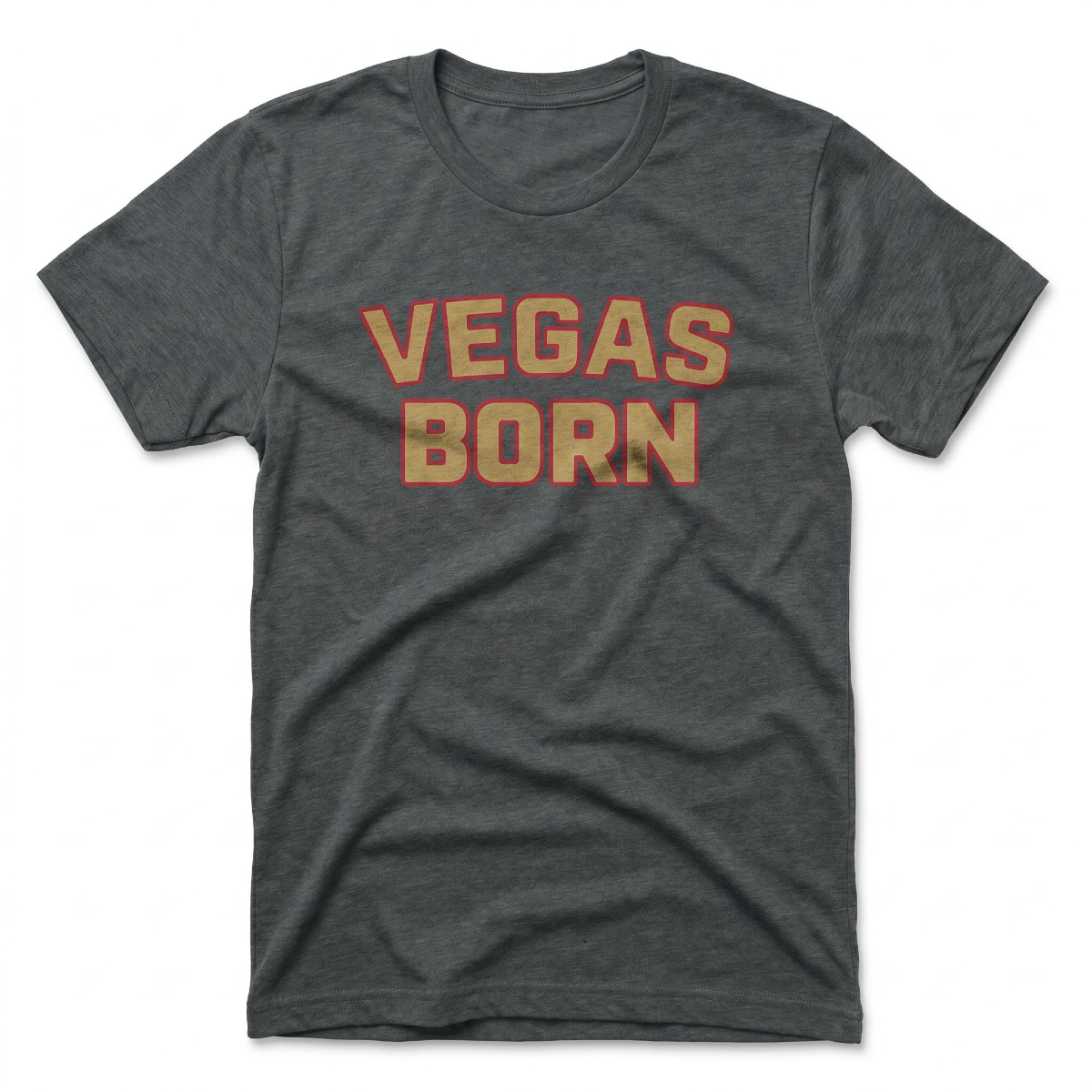 Vegas Born Gold and Red Edition Las Vegas t-shirt in vintage heavy metal