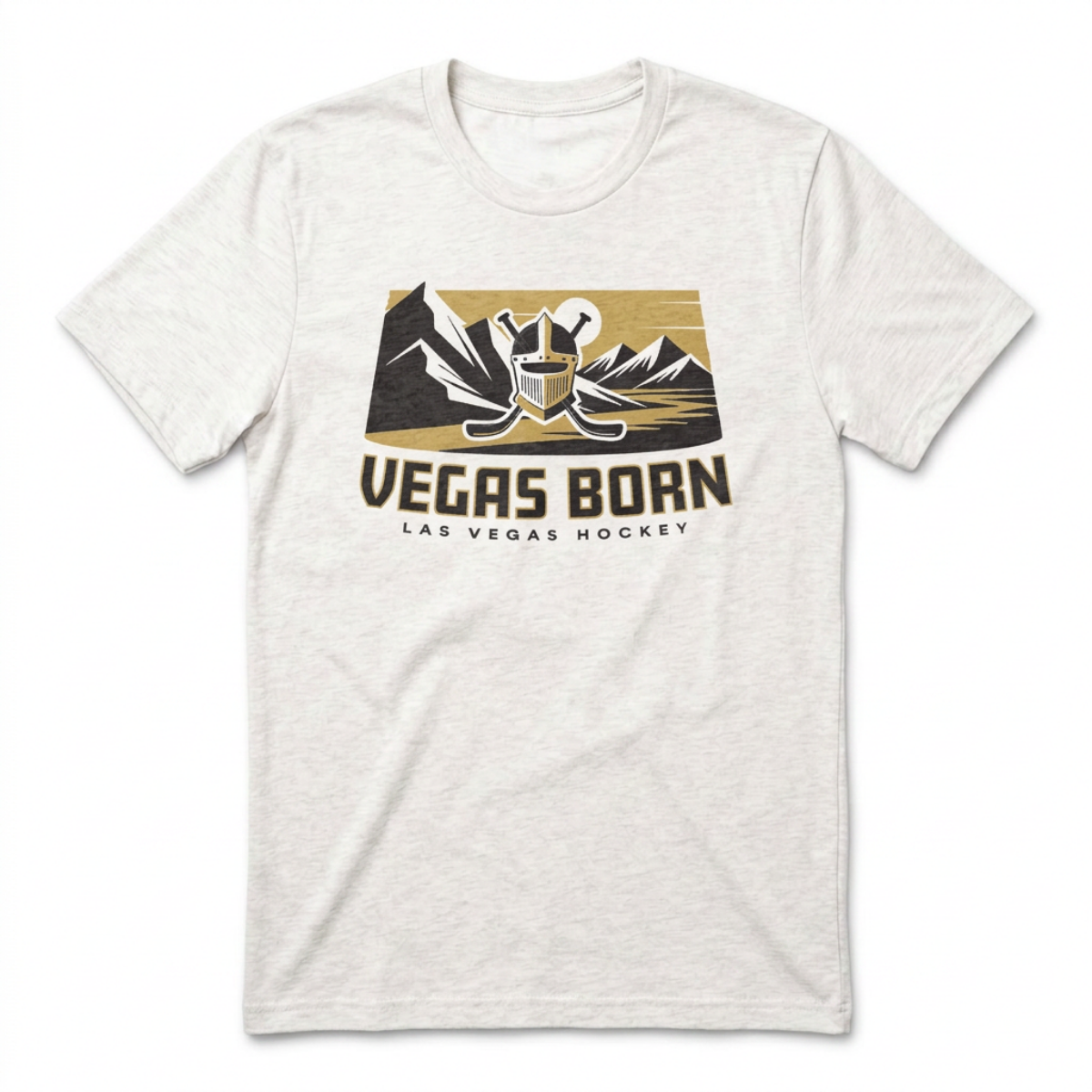 Vegas Born Knight Las Vegas Golden Knights t-shirt in heather white