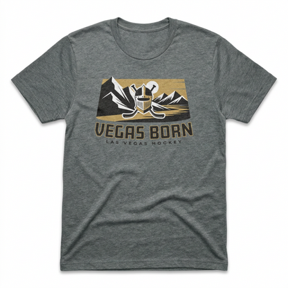 Vegas Born Knight Las Vegas Golden Knights t-shirt in heavy metal