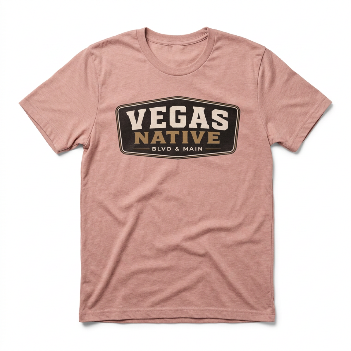 Las Vegas Native Badge t-shirt in desert pink