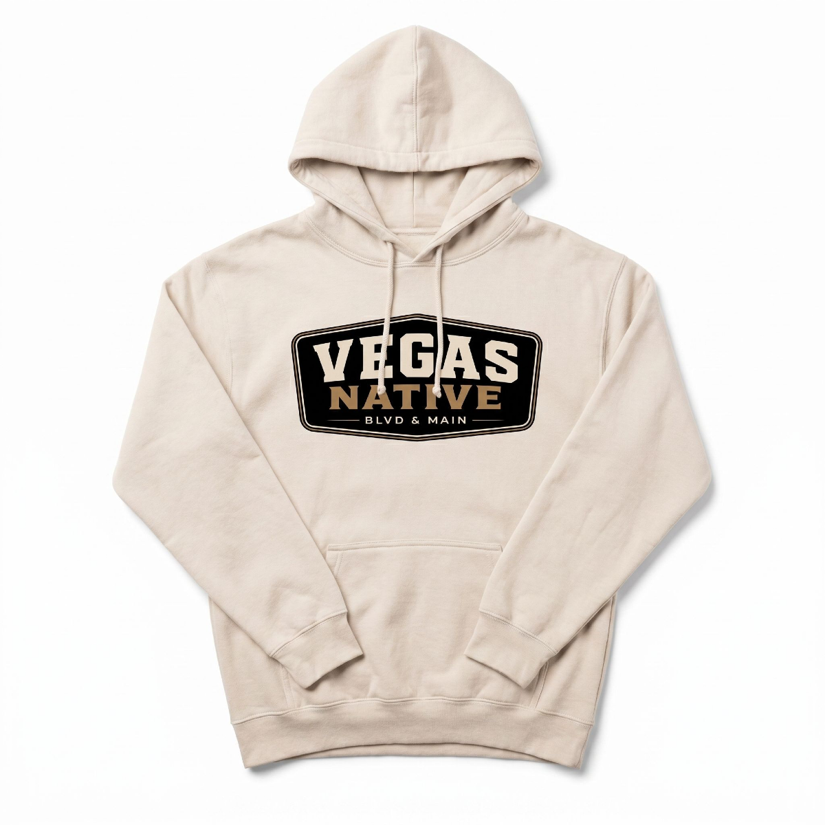 Vegas Native Badge Las Vegas hoodie in bone