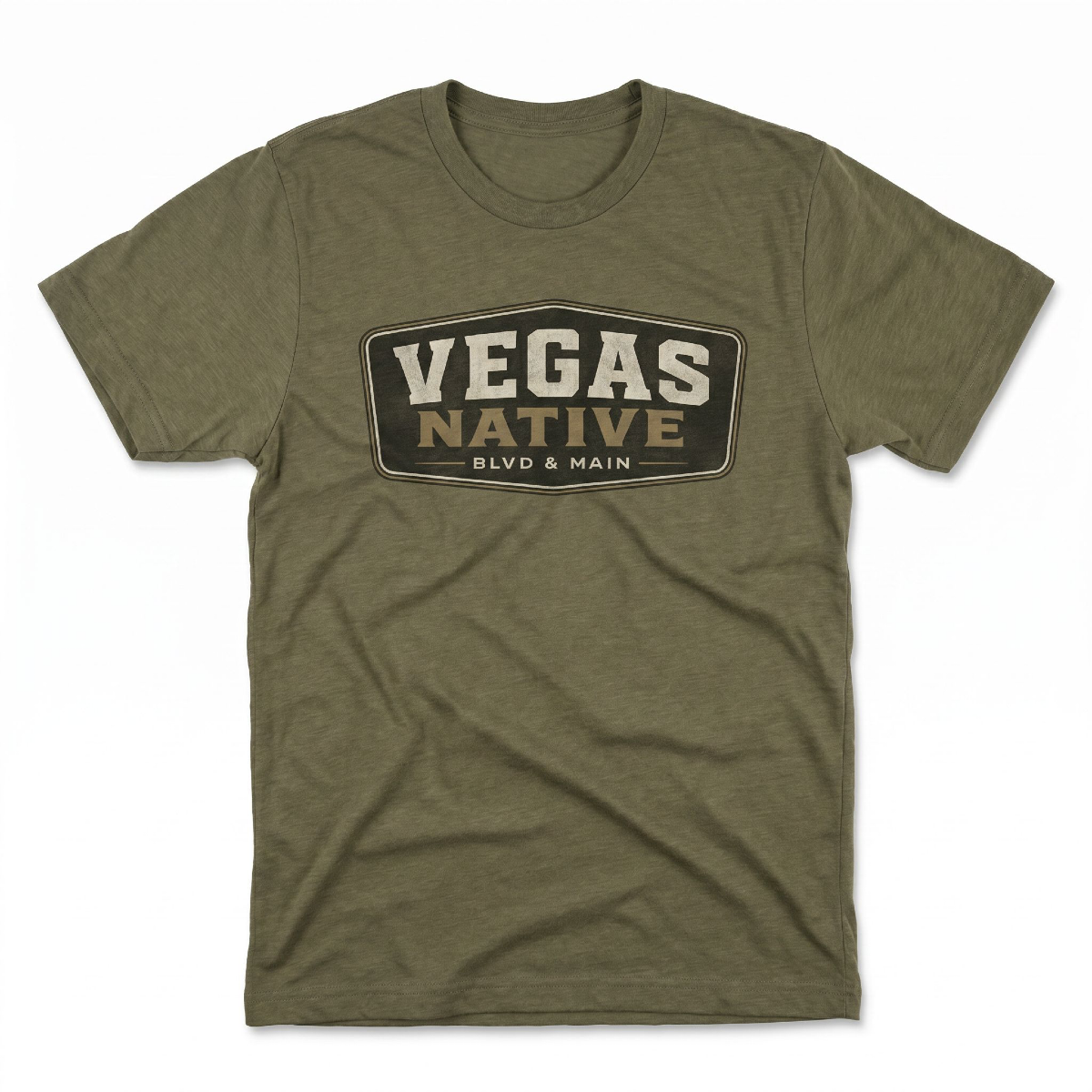 Las Vegas Native Badge t-shirt in military green