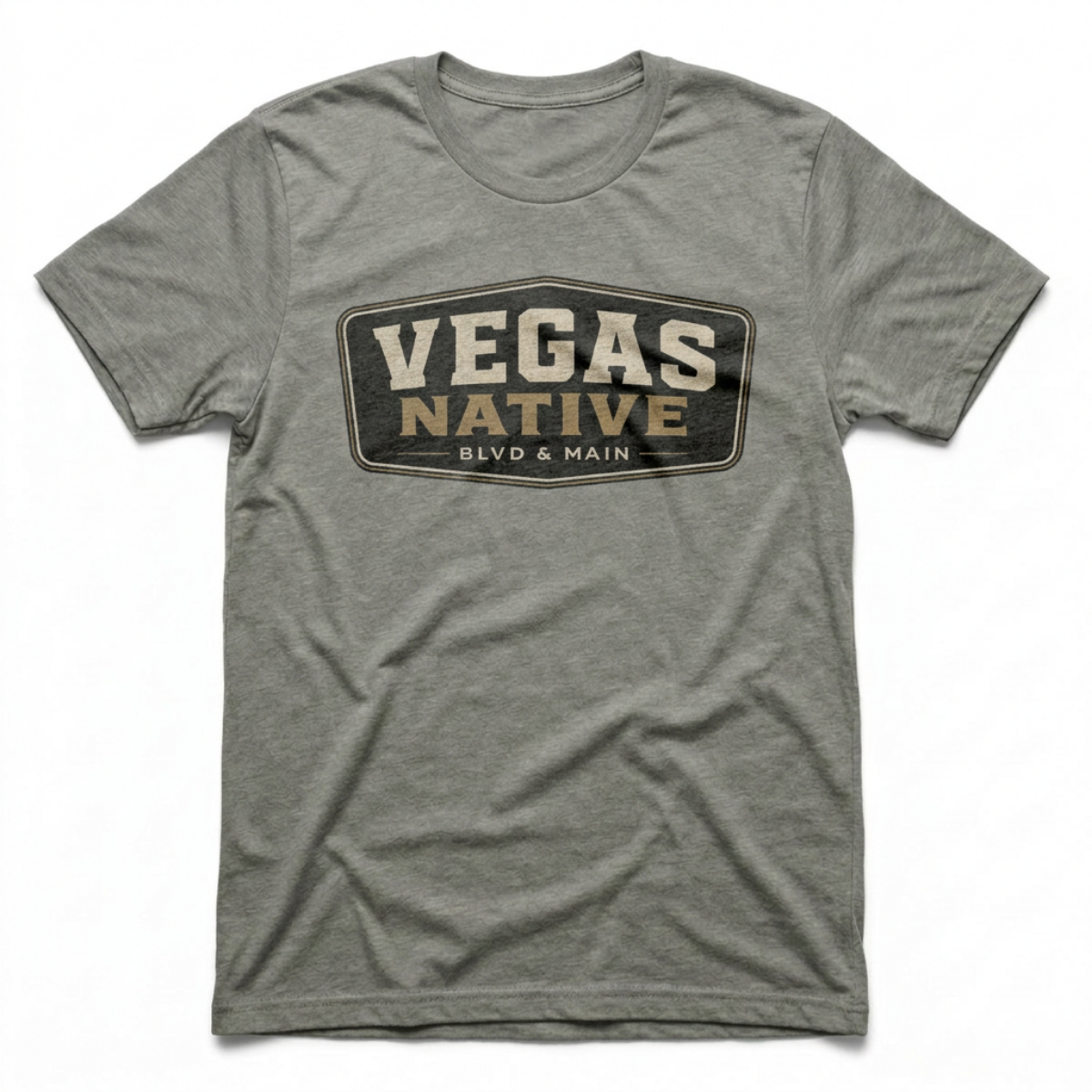 Las Vegas Native Badge t-shirt in venetian gray
