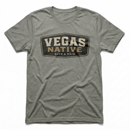 Las Vegas Native Badge t-shirt in venetian gray