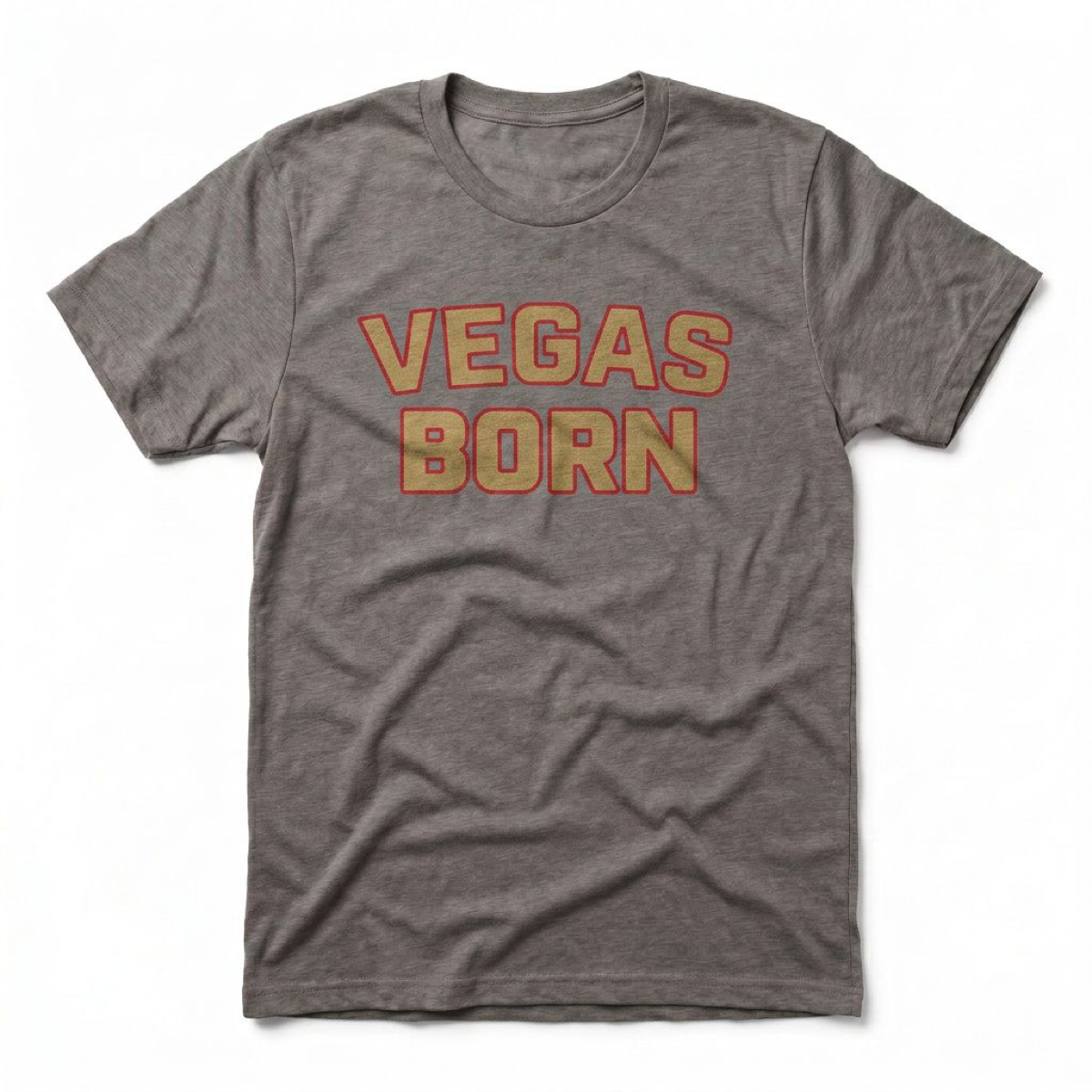 Vegas Born Gold and Red Edition Las Vegas t-shirt in premium heather