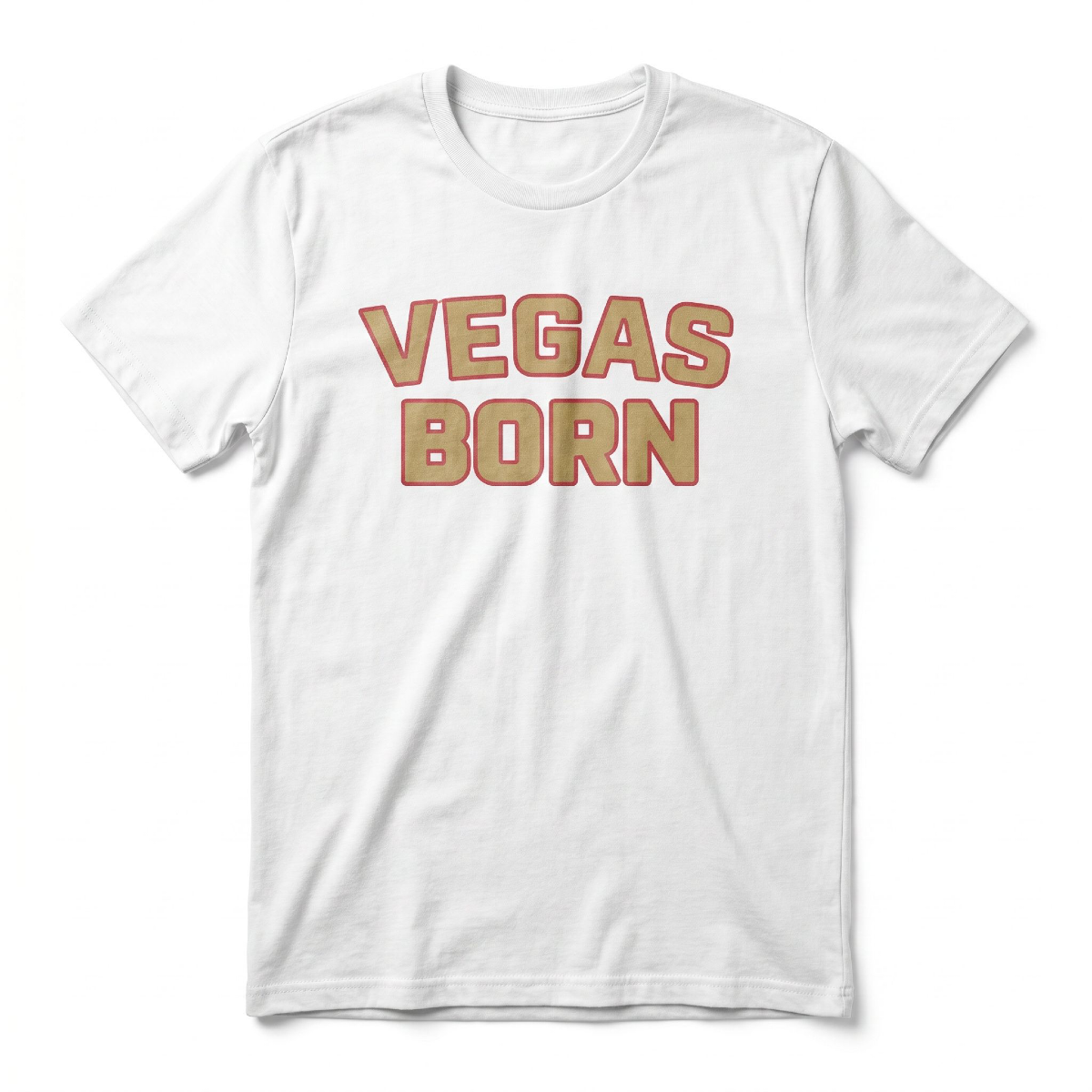 Vegas Born Gold and Red Edition Las Vegas t-shirt in white