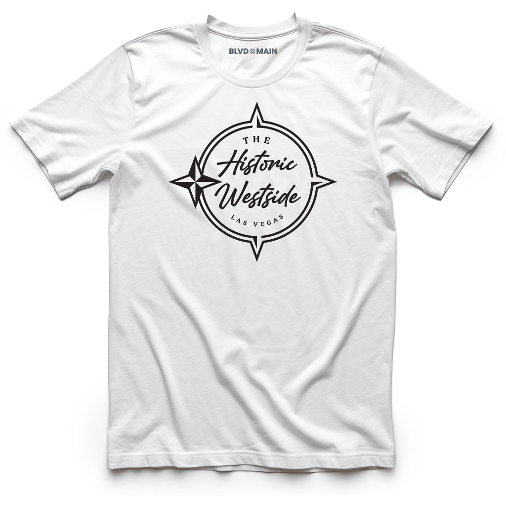 Historic Westside Las Vegas compass t-shirt in white