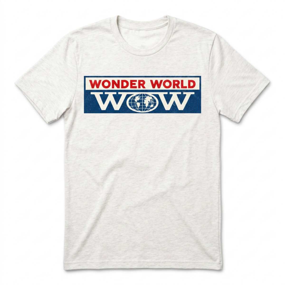 Wonder World Las Vegas t-shirt in Heather White