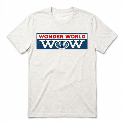 Wonder World Las Vegas t-shirt in Heather White