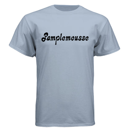 Pamplemousse Las Vegas restaurant tribute t-shirt in stonewash denim