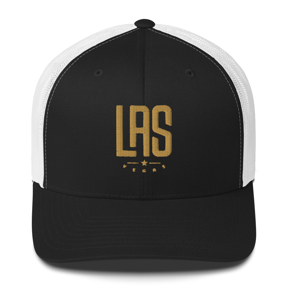 LAS Star Las Vegas trucker cap in black and white