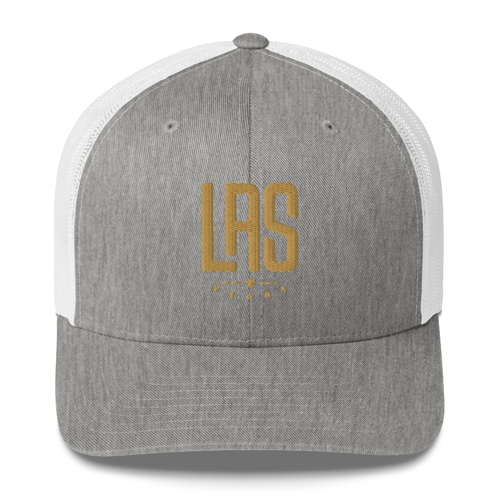 LAS Star Las Vegas trucker cap in heather gray and white