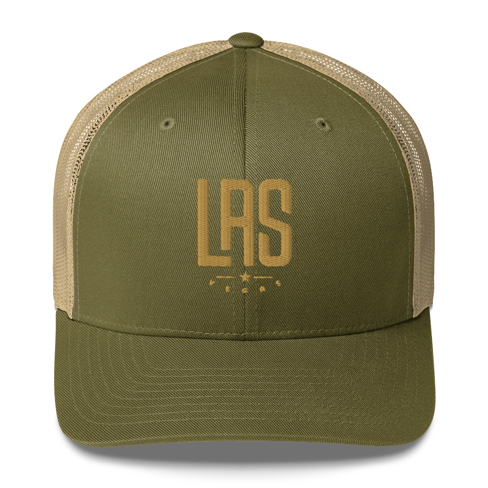 LAS Star Las Vegas trucker cap in moss khaki