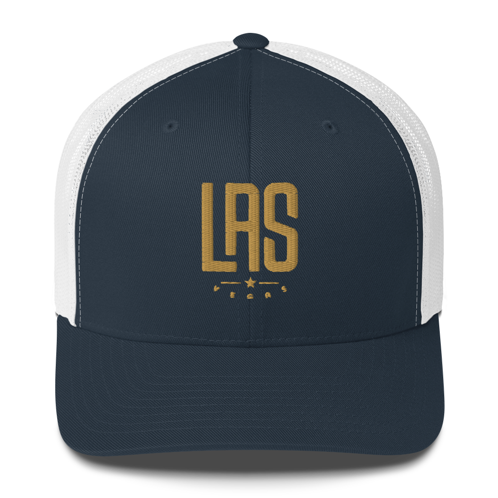 LAS Star Las Vegas trucker cap in navy and white