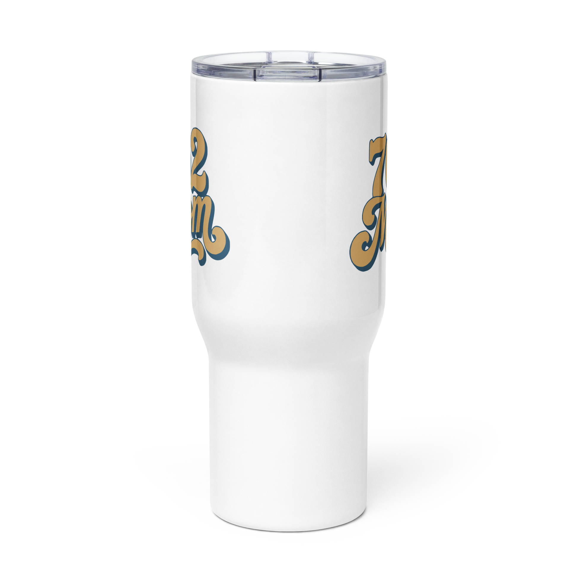 702 Mom Las Vegas travel mug angled view