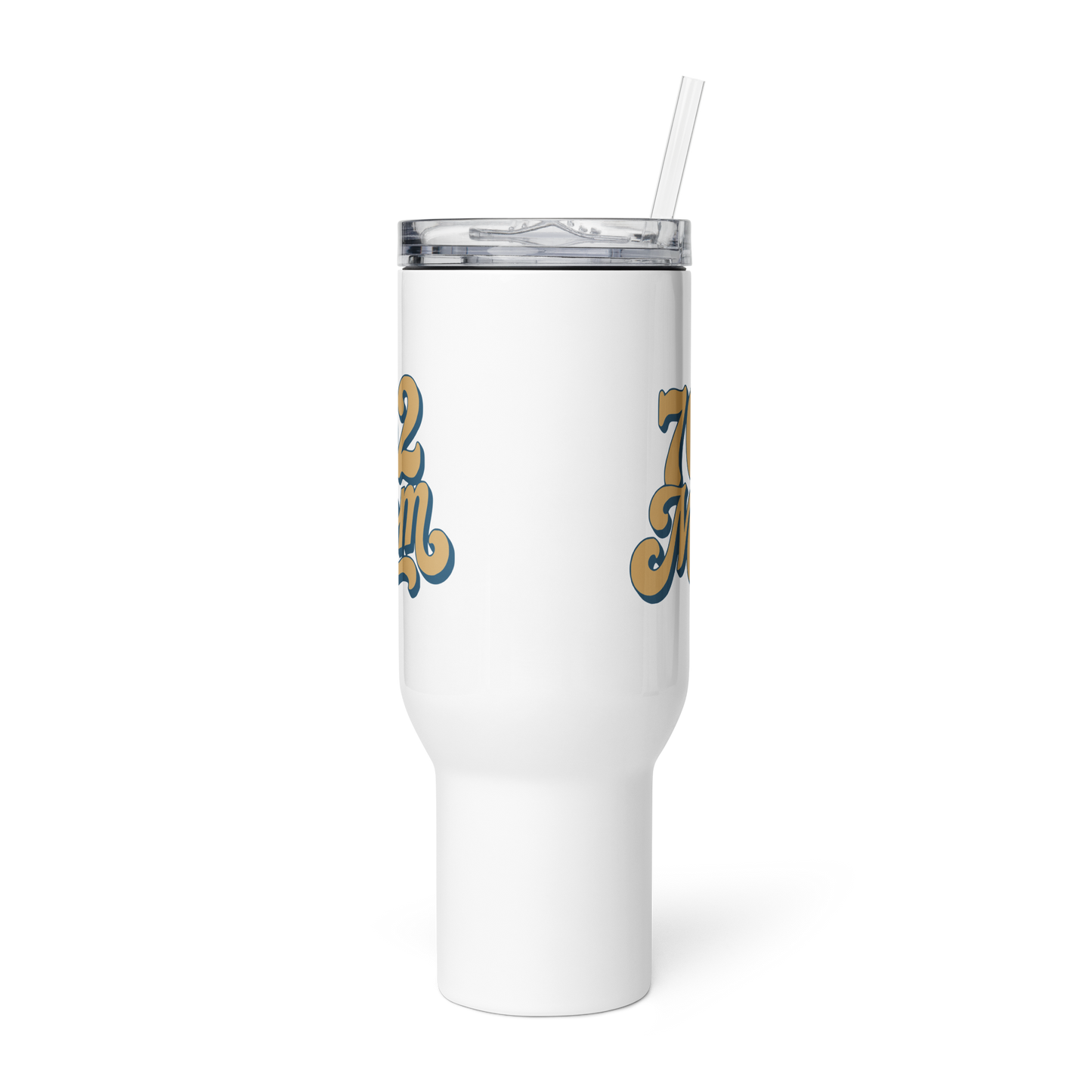 702 Mom Las Vegas travel mug with handle