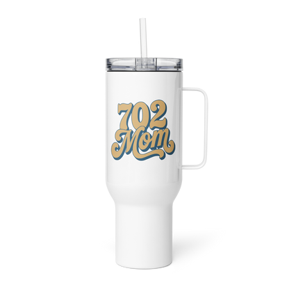 702 Mom Las Vegas travel mug in white