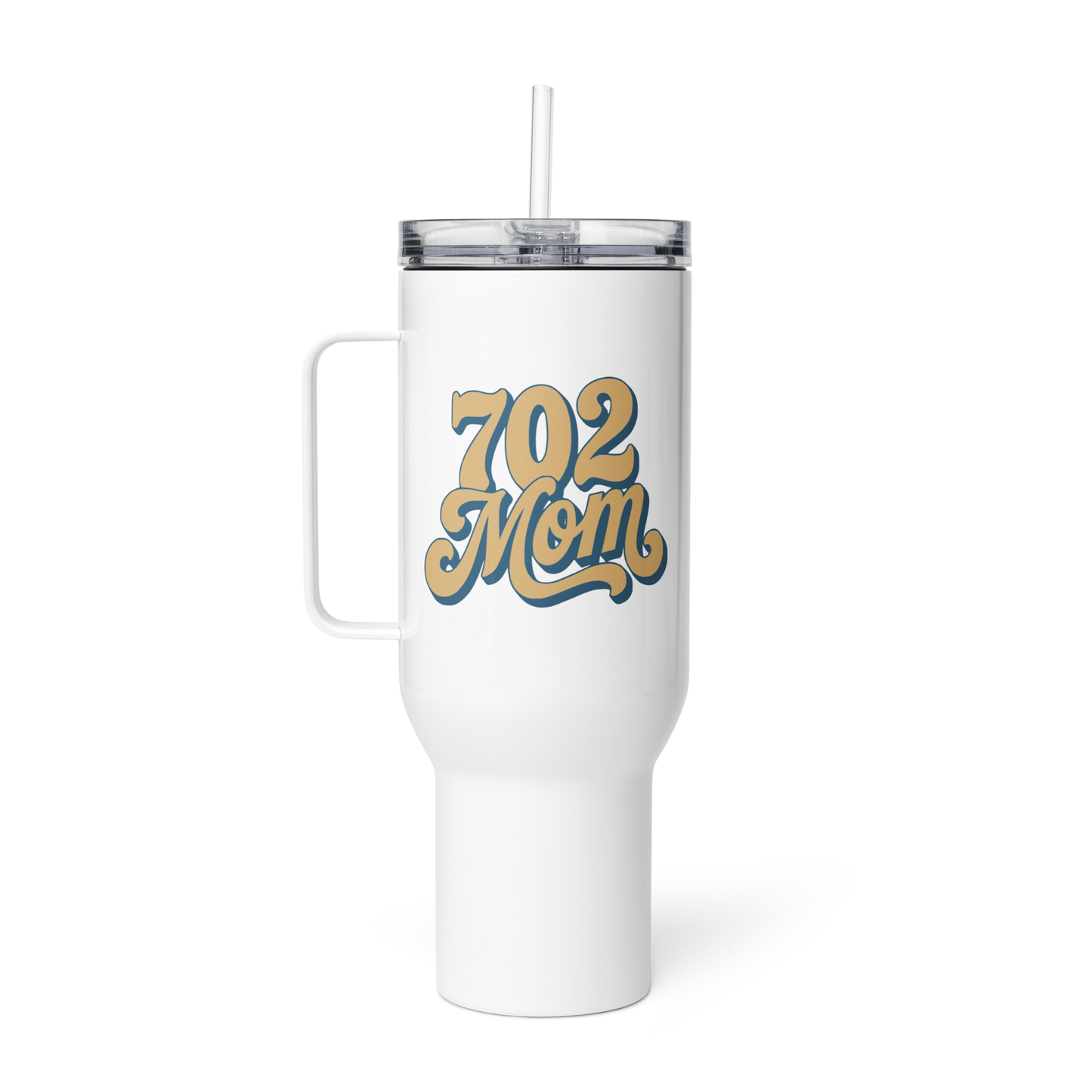 702 Mom Las Vegas travel mug in black